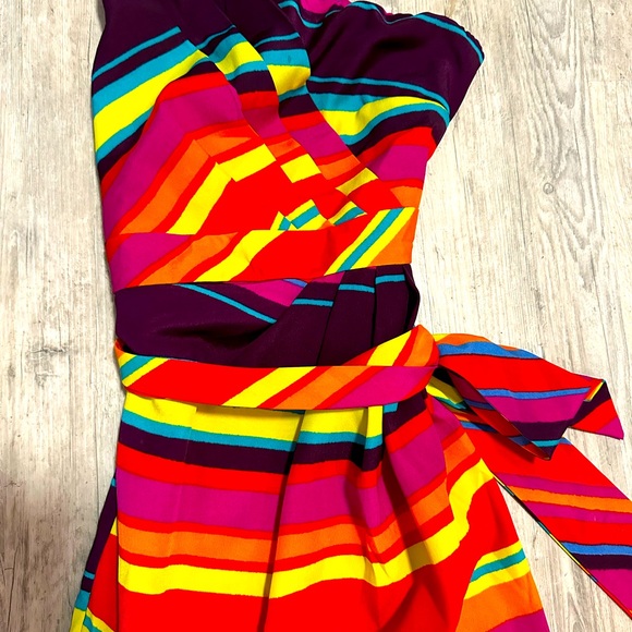Colorful XS Maurice’s One-Shoulder Dress - Picture 2 of 3